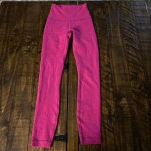 pink size 0 lululemon leggings